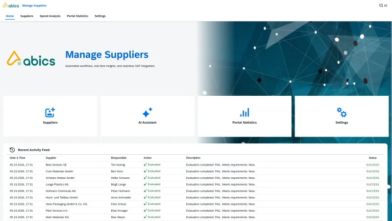 Supplier Portal